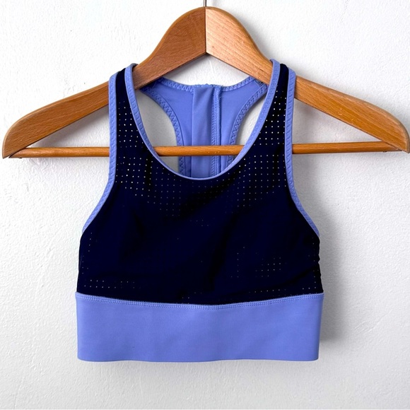 Athleta swim/athletic top navy blue and periwinkle Size XXS - Picture 1 of 6